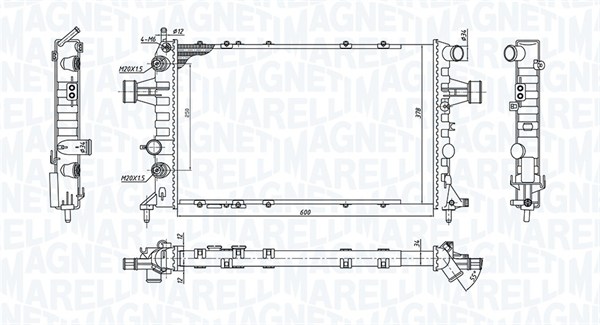 Radiator, racire motor 350213194600 MAGNETI MARELLI