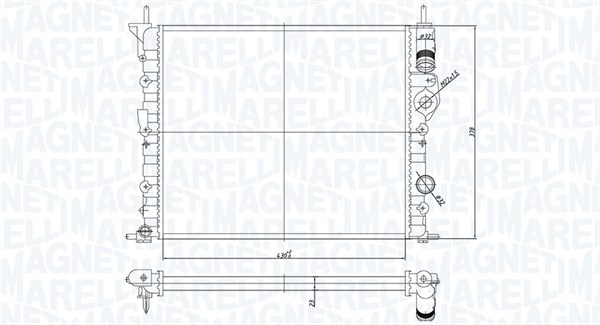 Radiator, racire motor 350213194700 MAGNETI MARELLI