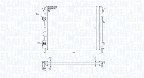 Radiator, racire motor 350213195200 MAGNETI MARELLI