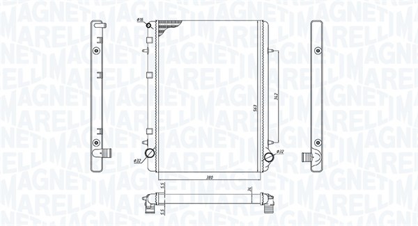 Radiator, racire motor 350213195900 MAGNETI MARELLI