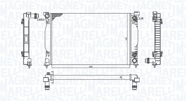 Radiator, racire motor 350213196500 MAGNETI MARELLI