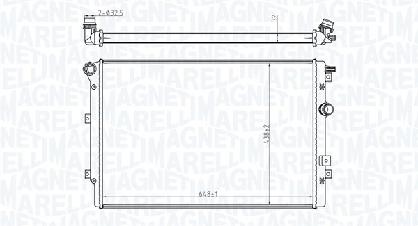 Radiator, racire motor 350213196800 MAGNETI MARELLI