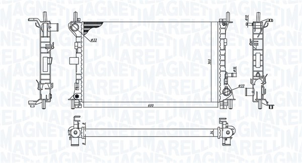 Radiator, racire motor 350213198100 MAGNETI MARELLI