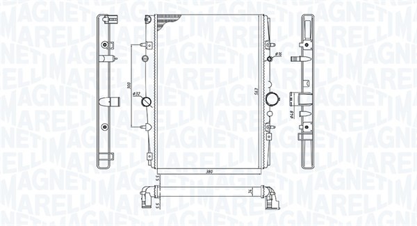 Radiator, racire motor 350213199400 MAGNETI MARELLI