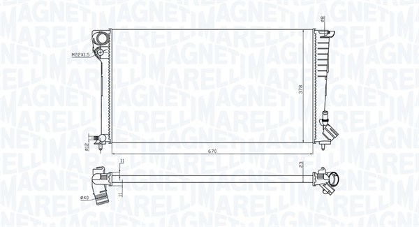 Radiator, racire motor 350213199700 MAGNETI MARELLI