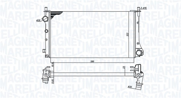 Radiator, racire motor 350213382000 MAGNETI MARELLI