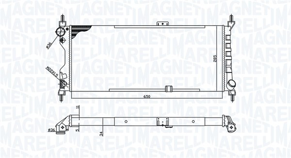 Radiator, racire motor 350213588000 MAGNETI MARELLI