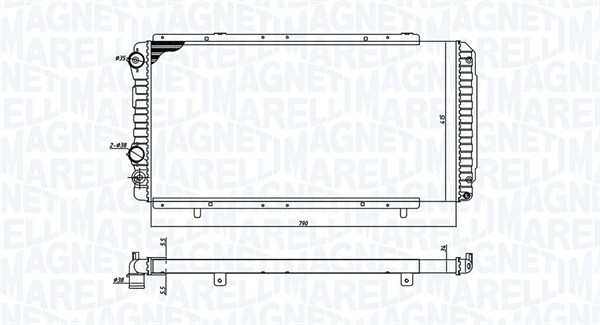 Radiator, racire motor 350213707000 MAGNETI MARELLI