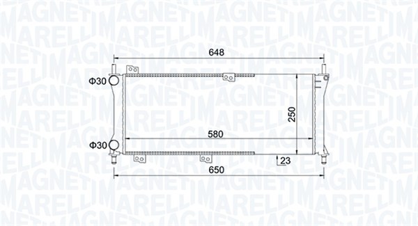 Radiator, racire motor 350213814000 MAGNETI MARELLI