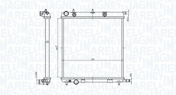 Radiator, racire motor 350213819000 MAGNETI MARELLI