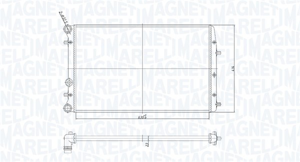 Radiator, racire motor 350213841000 MAGNETI MARELLI