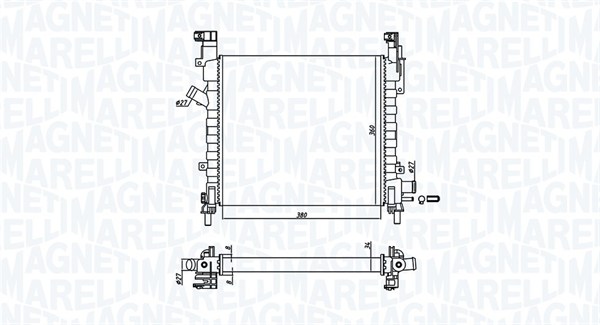 Radiator, racire motor 350213924000 MAGNETI MARELLI