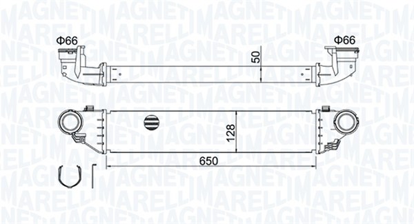 Intercooler, compresor 351319204280 MAGNETI MARELLI