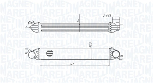 Intercooler, compresor 351319204290 MAGNETI MARELLI