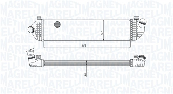 Intercooler, compresor 351319204370 MAGNETI MARELLI