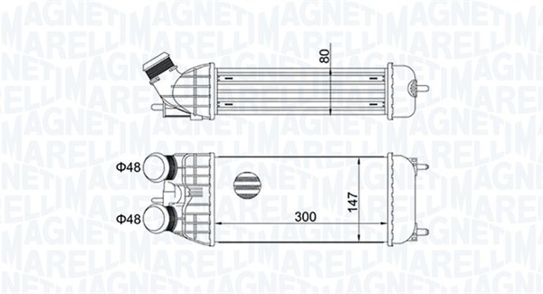 Intercooler, compresor 351319204470 MAGNETI MARELLI