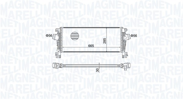 Intercooler, compresor 351319205070 MAGNETI MARELLI