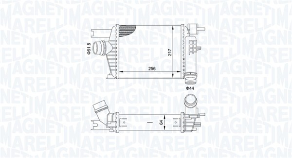 Intercooler, compresor 351319205160 MAGNETI MARELLI