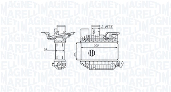 Intercooler, compresor 351319205310 MAGNETI MARELLI