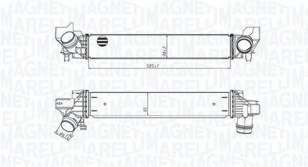 Intercooler, compresor 351319205450 MAGNETI MARELLI