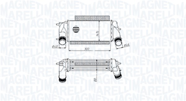 Intercooler, compresor 351319205490 MAGNETI MARELLI