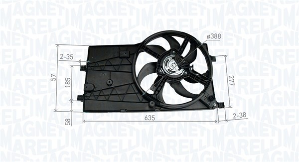 Ventilator, radiator 069422759010 MAGNETI MARELLI