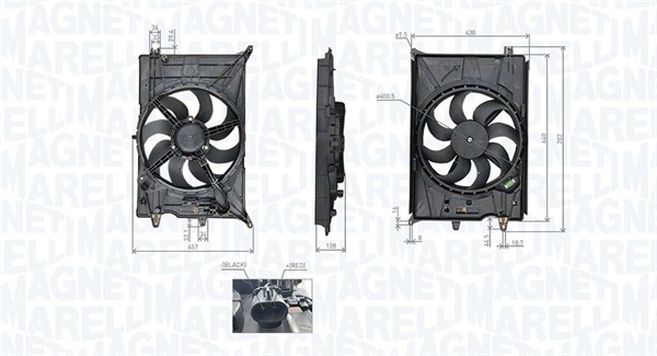 Ventilator, radiator 069422777010 MAGNETI MARELLI