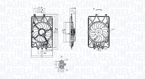 Ventilator, radiator 069422781010 MAGNETI MARELLI