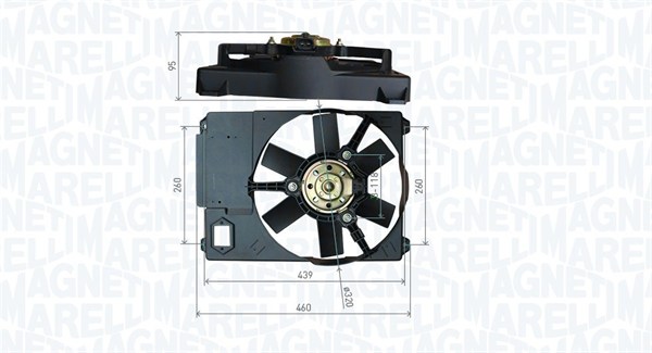 Ventilator, radiator 069422800010 MAGNETI MARELLI