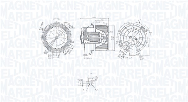 Ventilator, habitaclu 069412236010 MAGNETI MARELLI
