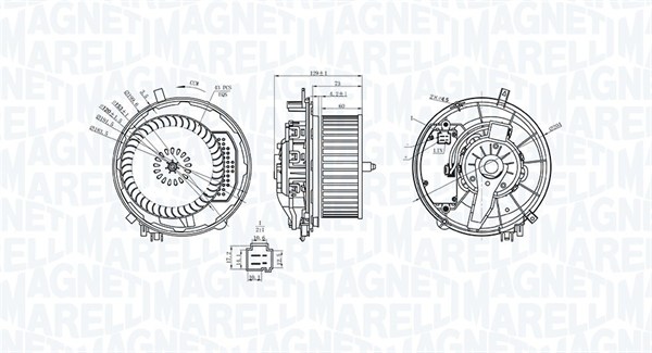 Ventilator, habitaclu 069412245010 MAGNETI MARELLI