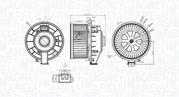 Ventilator, habitaclu 069412253010 MAGNETI MARELLI