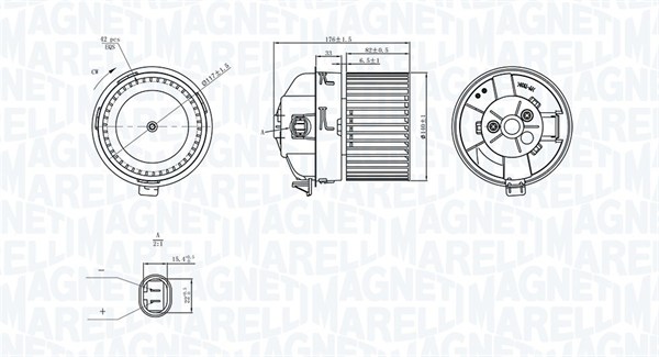 Ventilator, habitaclu 069412282010 MAGNETI MARELLI