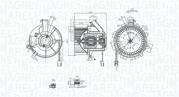 Ventilator, habitaclu 069412290010 MAGNETI MARELLI