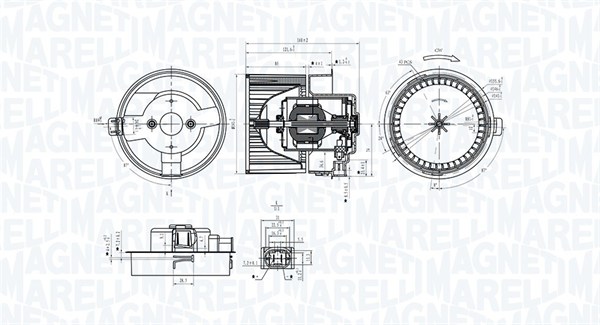 Ventilator, habitaclu 069412311010 MAGNETI MARELLI