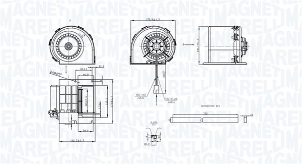 Ventilator, habitaclu 069412325010 MAGNETI MARELLI
