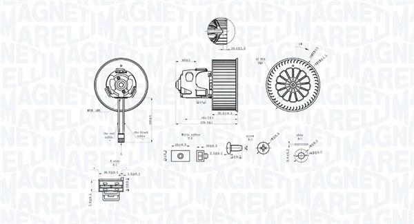 Ventilator, habitaclu 069412344010 MAGNETI MARELLI
