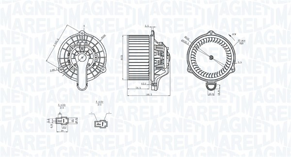 Ventilator, habitaclu 069412359010 MAGNETI MARELLI