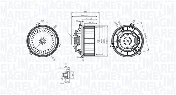 Ventilator, habitaclu 069412363010 MAGNETI MARELLI