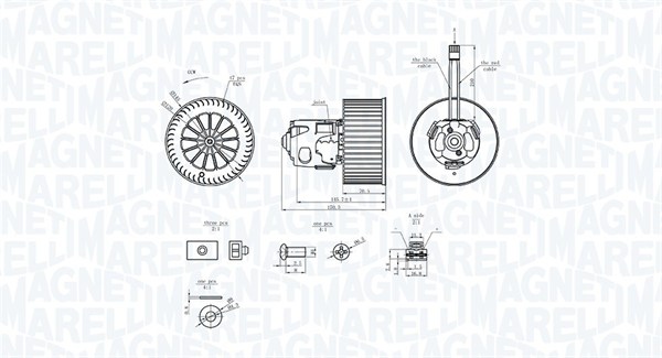 Ventilator, habitaclu 069412365010 MAGNETI MARELLI