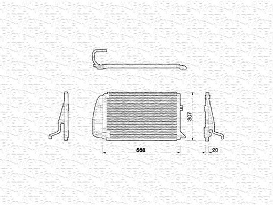 Condensator, climatizare 350203205000 MAGNETI MARELLI