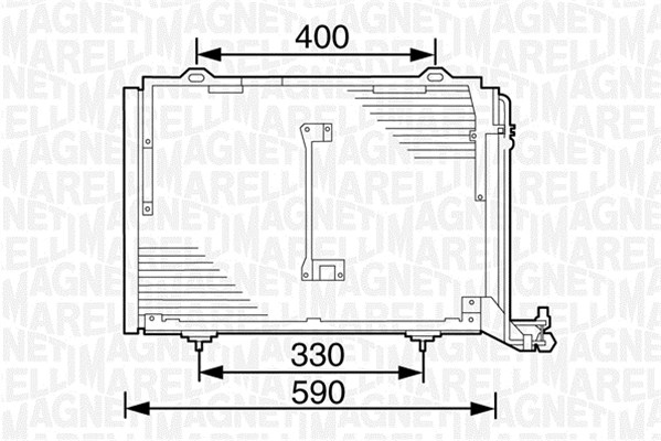 Condensator, climatizare 350203232000 MAGNETI MARELLI