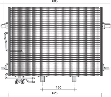 Condensator, climatizare 350203244000 MAGNETI MARELLI