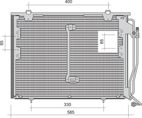 Condensator, climatizare 350203262000 MAGNETI MARELLI