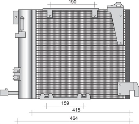 Condensator, climatizare 350203263000 MAGNETI MARELLI