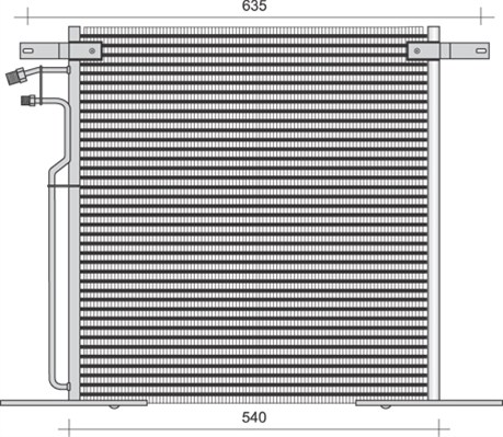 Condensator, climatizare 350203283000 MAGNETI MARELLI