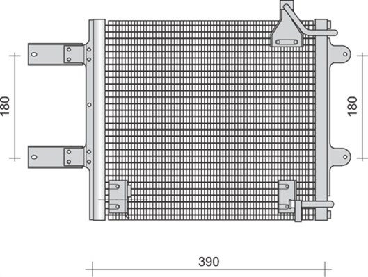 Condensator, climatizare 350203290000 MAGNETI MARELLI