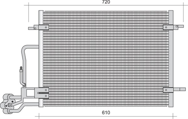 Condensator, climatizare 350203368000 MAGNETI MARELLI