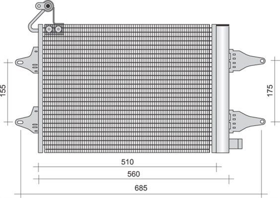 Condensator, climatizare 350203381000 MAGNETI MARELLI