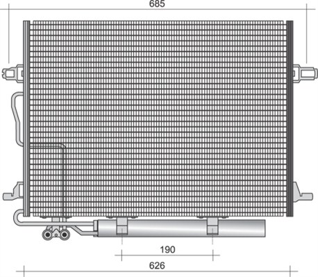 Condensator, climatizare 350203438000 MAGNETI MARELLI